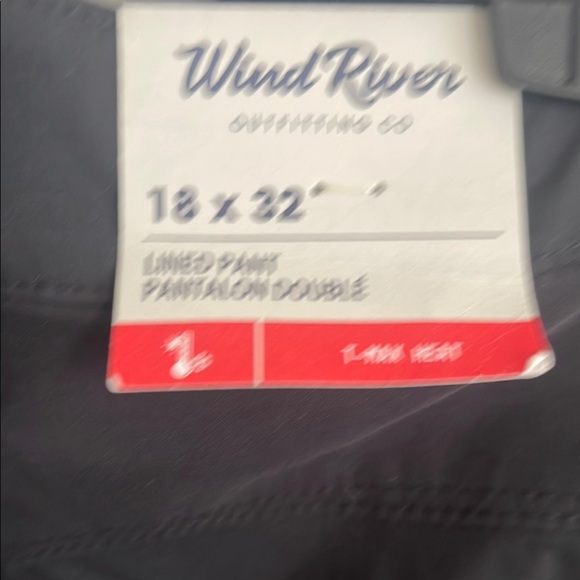 Black Cargo Pants with Sturdy Fabric and Flat Waistband lined windriver - Picture 5 of 5